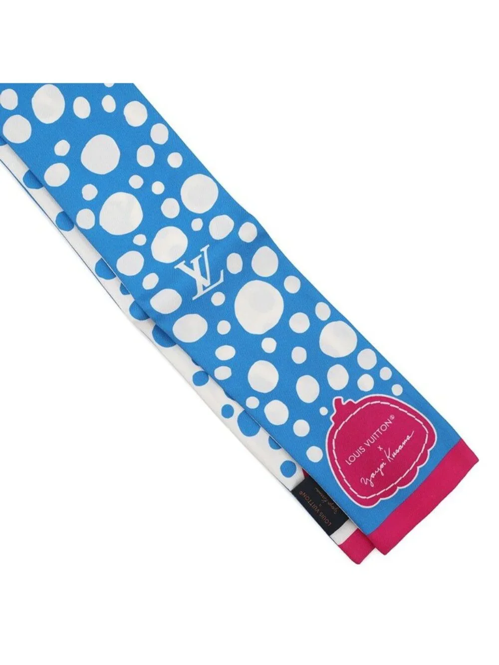 Louis Vuitton Scarf Bandeau Infinity Dot LV Yk Silk White Yayoi Kusama